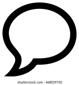 Chat Message vector icon. Style is stroke flat icon symbol, black color, white background.