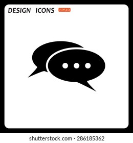 Chat, messages. Flat design style