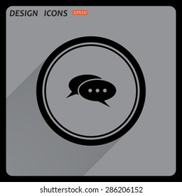 Chat, messages. Flat design style