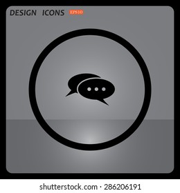 Chat, messages. Flat design style