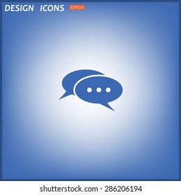 Chat, messages. Flat design style