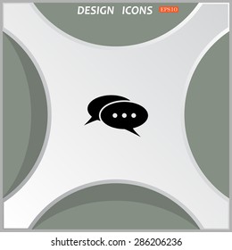 Chat, messages. Flat design style