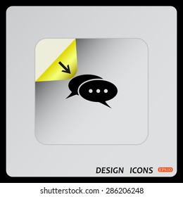 Chat, messages. Flat design style
