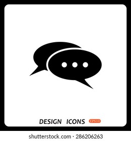 Chat, messages. Flat design style