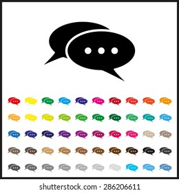 Chat, messages. Flat design style