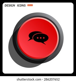 Chat, messages. Flat design style