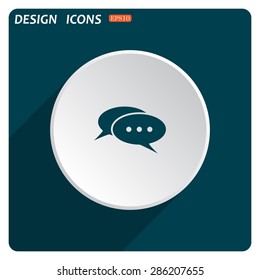 Chat, messages. Flat design style