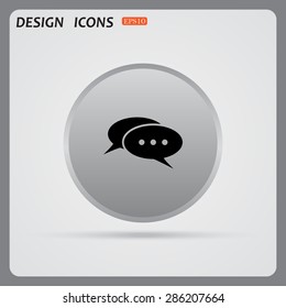 Chat, messages. Flat design style