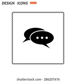 Chat, messages. Flat design style