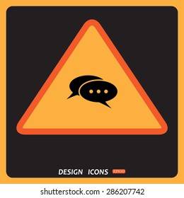 Chat, messages. Flat design style