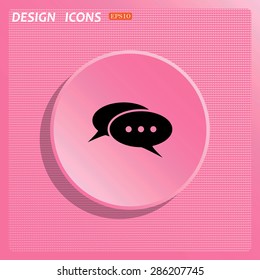 Chat, messages. Flat design style