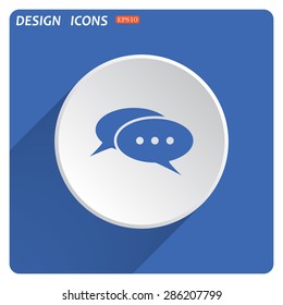 Chat, messages. Flat design style