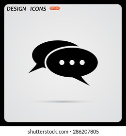 Chat, messages. Flat design style