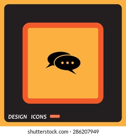 Chat, messages. Flat design style
