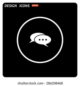 Chat, messages. Flat design style