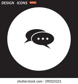 Chat, messages. Flat design style