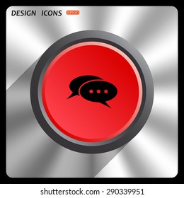 Chat, messages. Flat design style