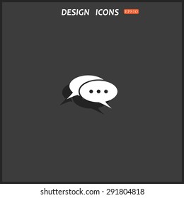Chat, messages. Flat design style