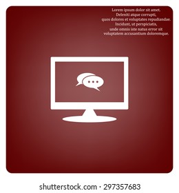 Chat, messages. Flat design style