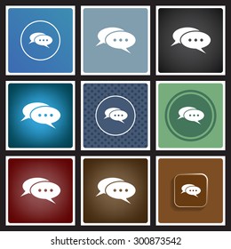 Chat, messages. Flat design style