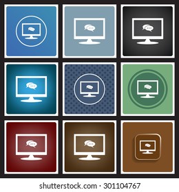 Chat, messages. Flat design style