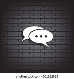 Chat, messages. Flat design style