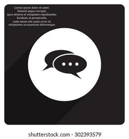 Chat, messages. Flat design style