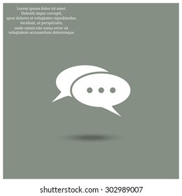 Chat, messages. Flat design style