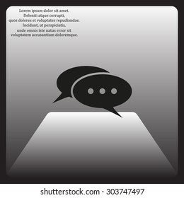 Chat, messages. Flat design style