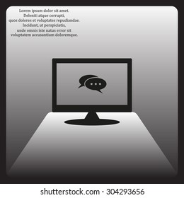 Chat, messages. Flat design style
