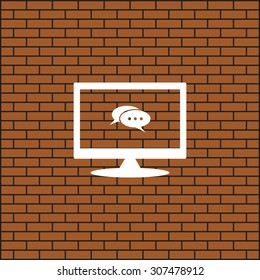 Chat, messages. Flat design style