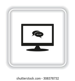 Chat, messages. Flat design style