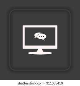 Chat, messages. Flat design style