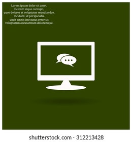 Chat, messages. Flat design style