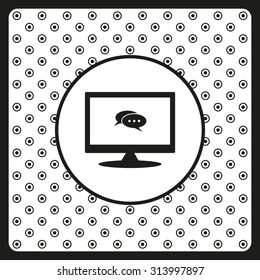 Chat, messages. Flat design style