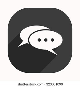 Chat, messages. Flat design style