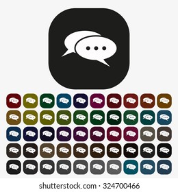Chat, messages. Flat design style