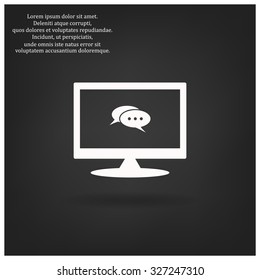 Chat, messages. Flat design style