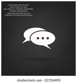 Chat, messages. Flat design style