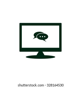 Chat, messages. Flat design style