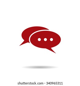 Chat, messages. Flat design style