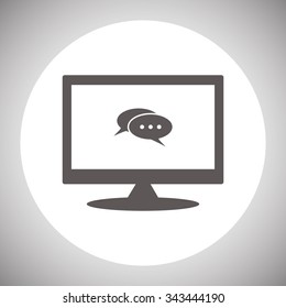 Chat, messages. Flat design style