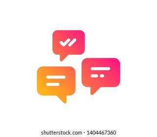 Chat Messages icon. Conversation or SMS sign. Communication symbol. Classic flat style. Gradient chat Messages icon. Vector