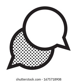 Chat Messages. Icon Filled with Dots.