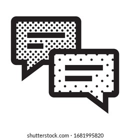 Chat Messages. Icon Filled with Dots.