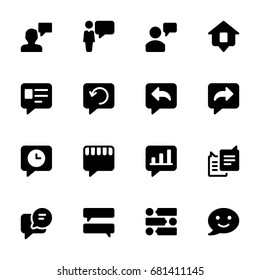 Chat and Messages and icon set