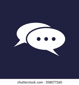 Chat, messages icon, vector illustration. Flat design style