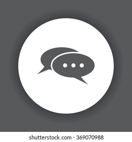 Chat, messages icon, vector illustration. Flat design style