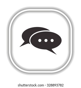 Chat, messages.  Modern design flat style icon