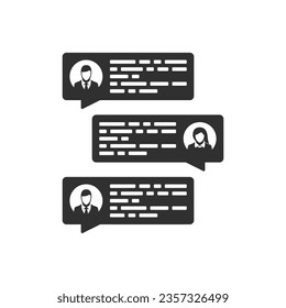 Chat messages notification. Cartoon sms bubbles. Online talking, chatting, speak, conversation or dialog concept. 